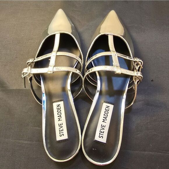 BRAND NEW STEVE MADDEN POINTED TOE DOUBLE STRAP MULES - Picture 5 of 16